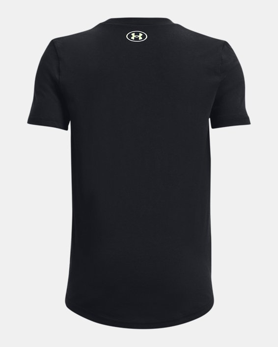 Boys' UA Orbit Logo Short Sleeve, Black, pdpMainDesktop image number 1